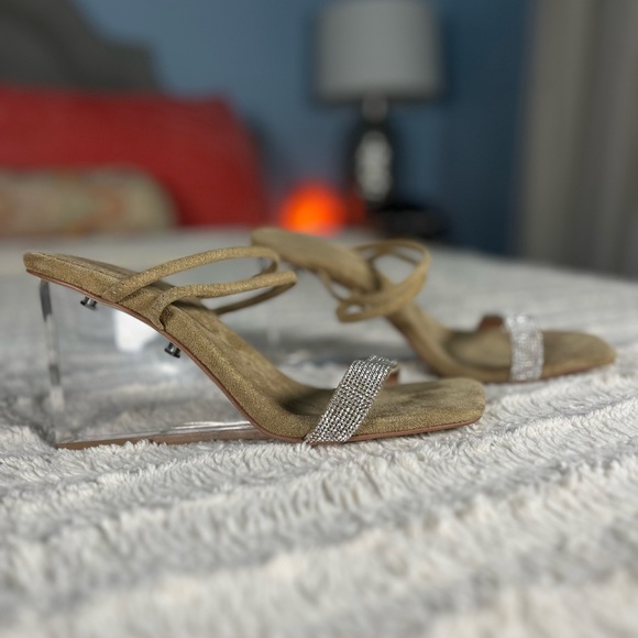 Jeffery Campbell Acetate Rhinestone Wedge Size 9 NEW - Picture 6 of 8